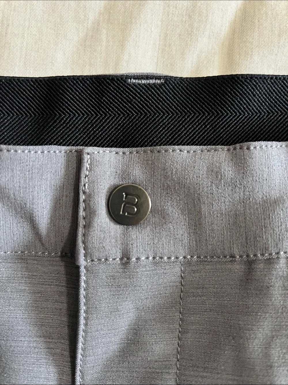 BYLT Pants Mens 34x31 Gray Kinetic 2.0 Slim Stretch Chino Casual Golf Travel - Picture 4 of 10